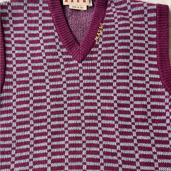 Men’s MARNI Virgin Wool Printed Sweater Vest size 44 - Picture 11 of 11